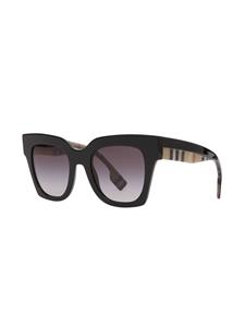 Burberry Bio-acetate zonnebril met vierkant montuur - Zwart