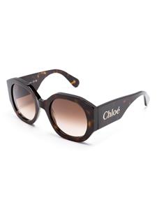 Chloé Eyewear Zonnebril met vierkant montuur - Bruin
