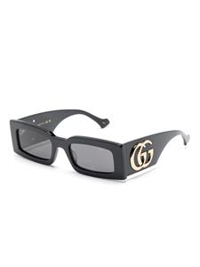 Gucci Eyewear Zonnebril met rechthoekig montuur - Zwart
