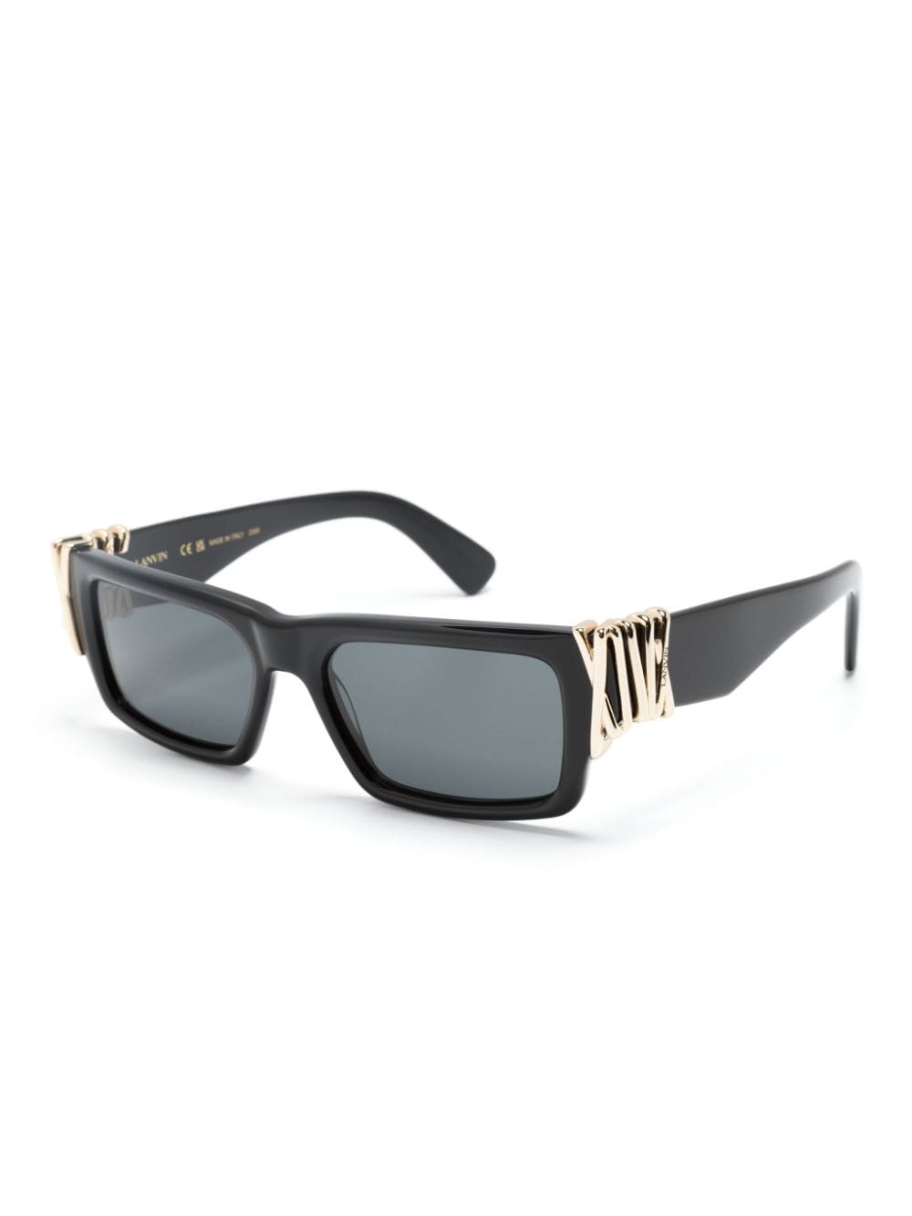 Lanvin rectangle-frame sunglasses - Zwart
