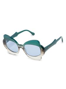 Marni Eyewear Monumental Gate zonnebril met oversized montuur - Groen