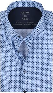 Olymp Lvl 5 Overhemd 24/Seven Dessin Blauw