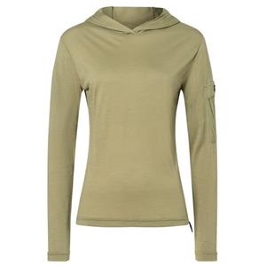 Super.Natural  Women's Relax Light Pocket Hoodie - Merinohoodie, olijfgroen