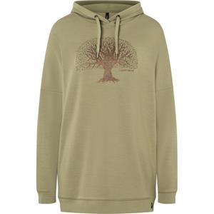 SUPER.NATURAL Hoodie für Damen, Merino FEEL GOOD TOK glitzer Print, casual