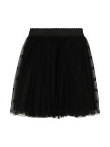 dolce&gabbanakids Dolce & Gabbana Kids Tulen rok met logopatch - Zwart