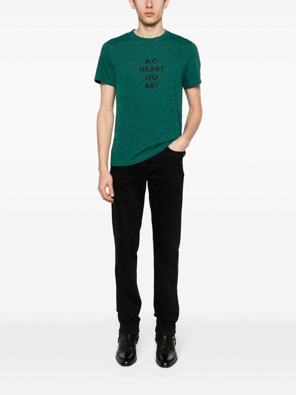 Zadig&Voltaire T-shirt met tekst - Groen