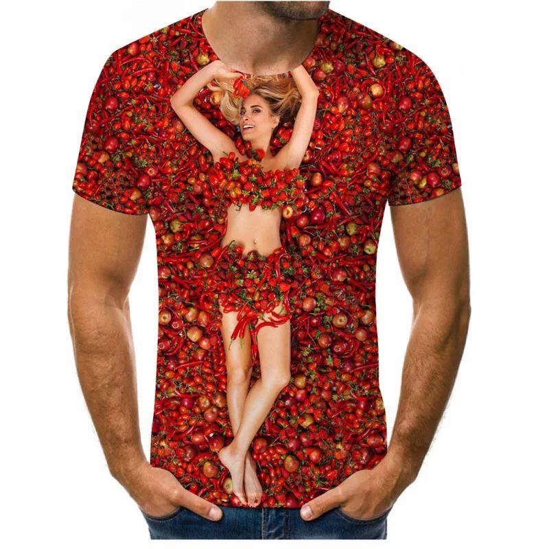 HerSight Men Plus Size Clothing Loose Summer Tops Animal 3D Print T Shirt Couple Sexy Lady Pattern Tees O Neck Short Sleeve Top Breathable Man Shirts