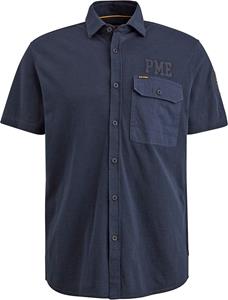 PME Legend Male Overhemden Psis2403234 Short Sleeve Shirt Ctn Jersey Piqu