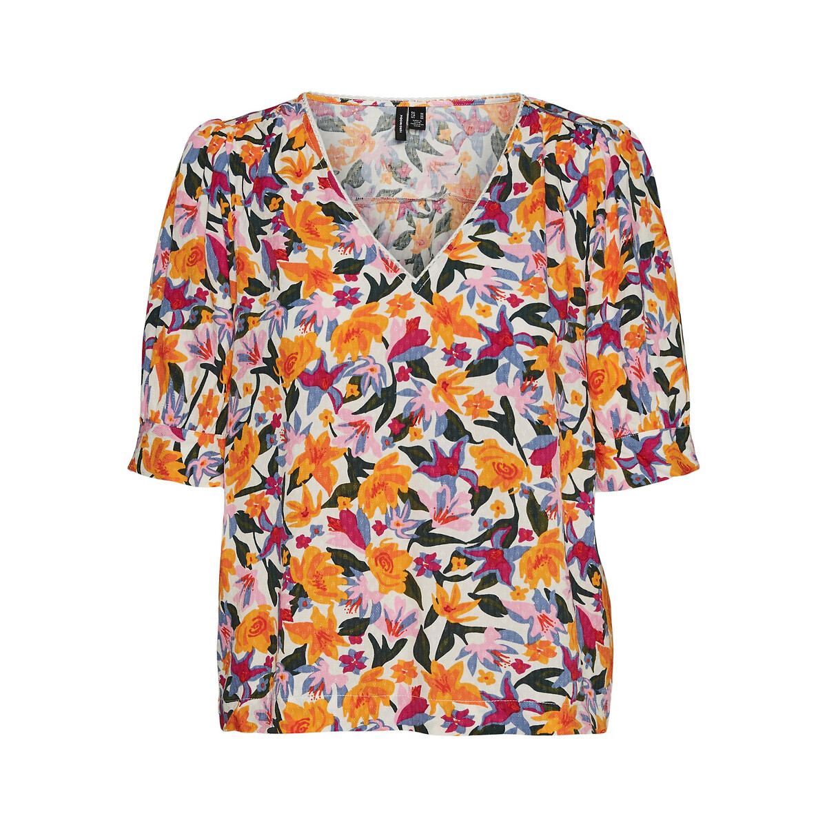 Vero moda Bedrukte blouse met V-hals