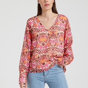 Only Bedrukte blouse met V-hals