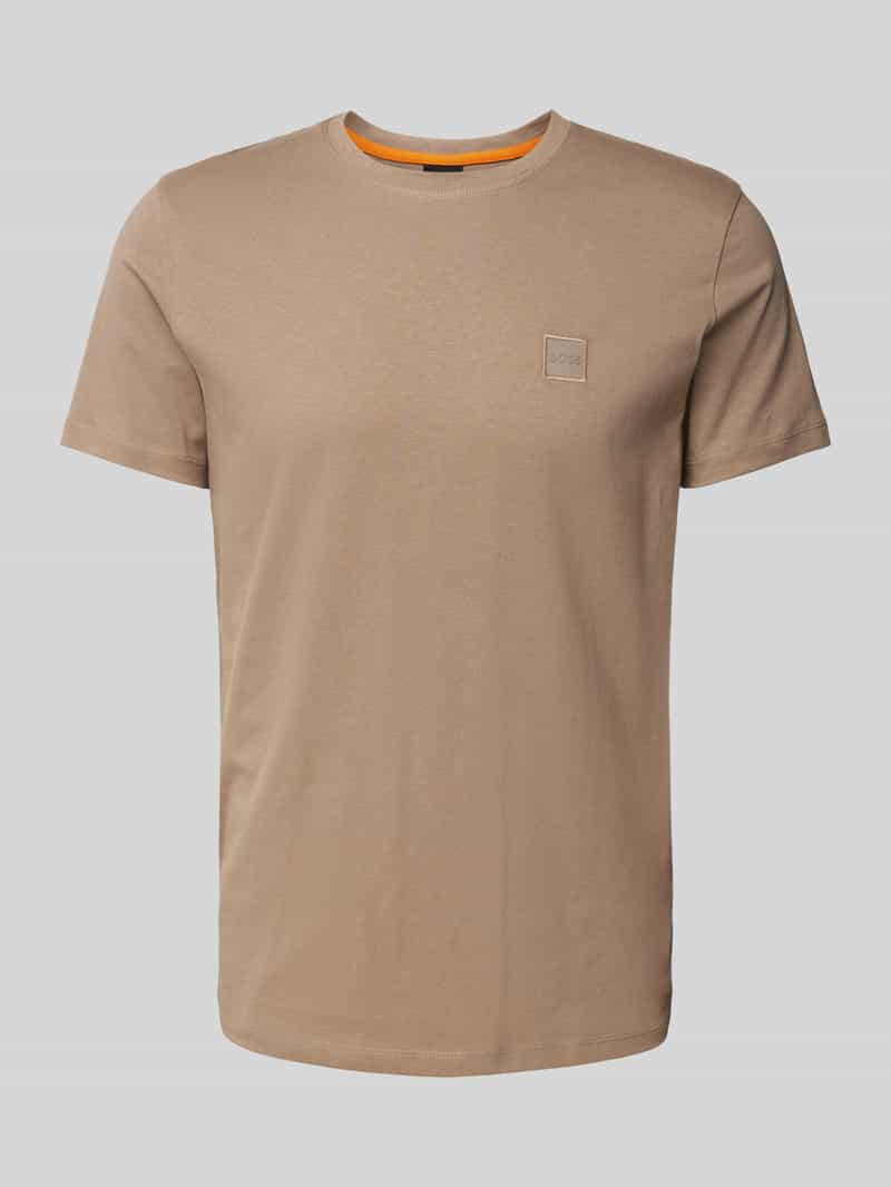Boss Orange T-shirt met labeldetail, model 'Tales'