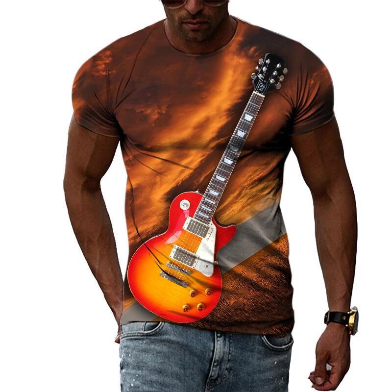 ETST WENDY Guitar T-Shirts Musical Instrument 3D Print Streetwear Men Women Fashion Oversized Short Sleeve T Shirt Kids Tees Tops Clothing