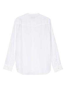 Officine Generale band-collar long-sleeve shirt - Wit