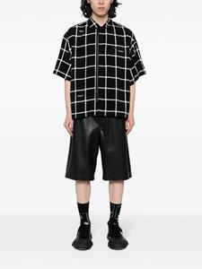 Undercover graphic-print zip-up shirt - Zwart