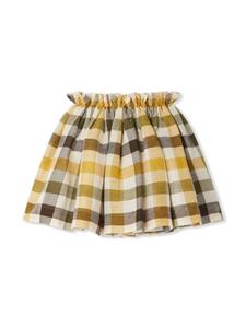 Bonpoint Geruite mini-rok - Geel