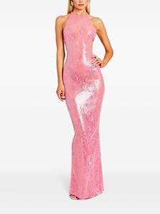 Retrofete Shivonne sequin lace backless dress - Roze
