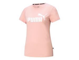 Essentials Logo T-shirt voor Dames, Roze, Maat M | PUMA