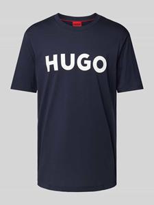 HUGO T-shirt met labelopschrift, model 'Dulivio'