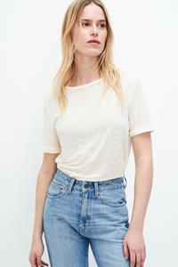 Kuyichi Damen vegan T-Shirt Olivia Melange Off White