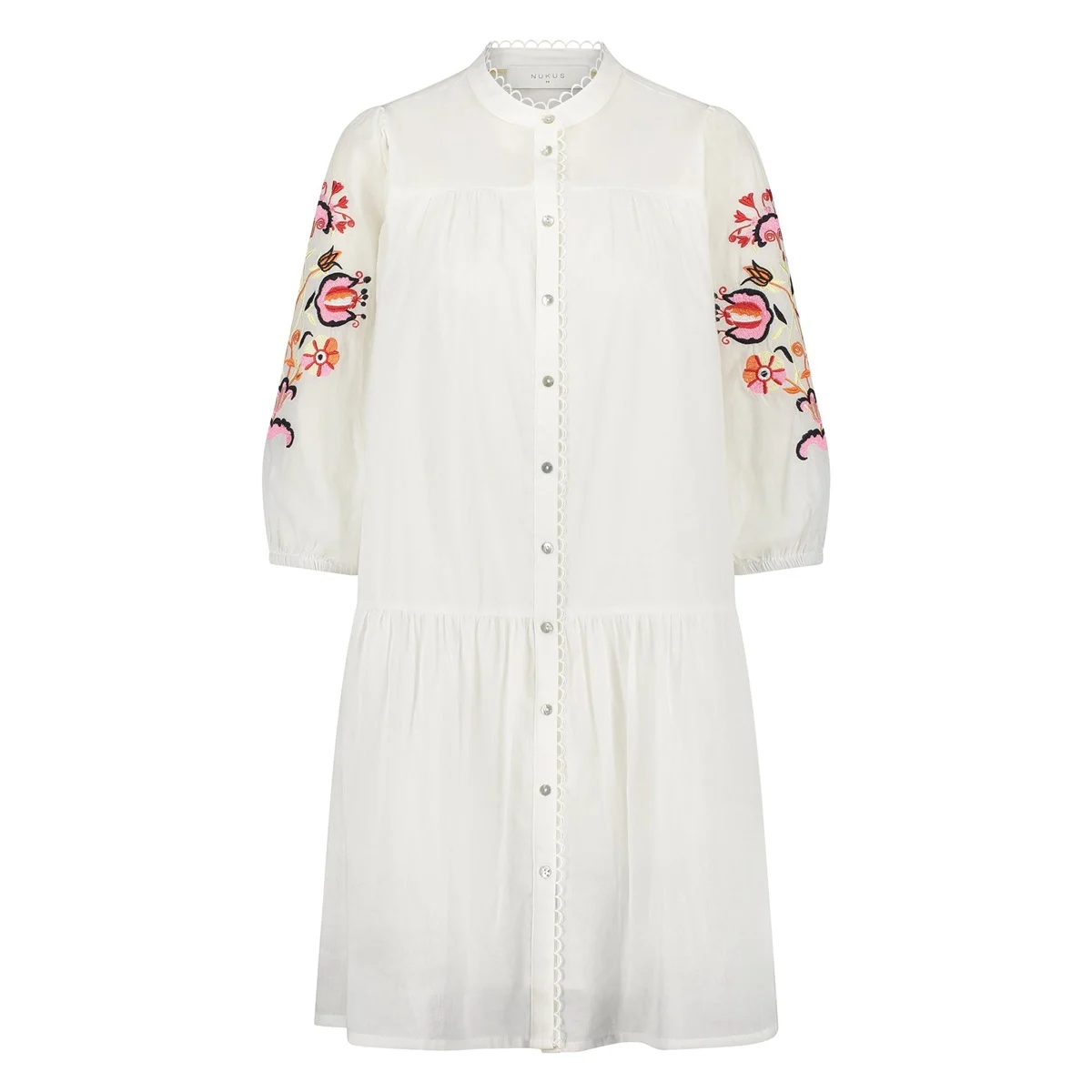 Nukus Ss24122717 ame dress embroidery off white