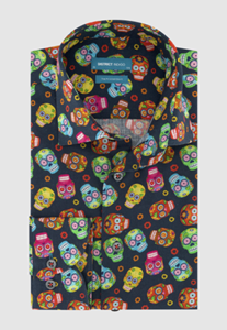 District Indigo Overhemd Print Multicolor  