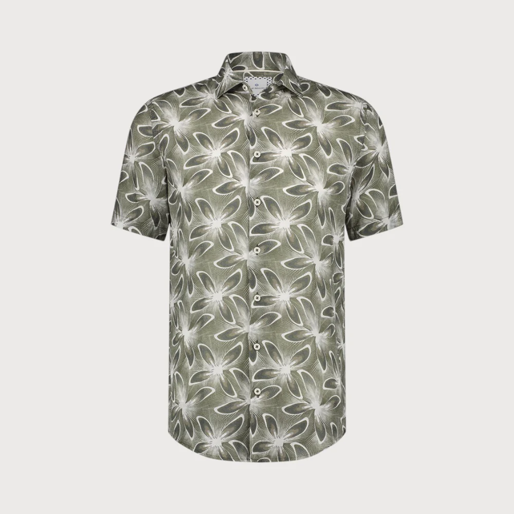 Blue Industry Cotton linnen overhemd korte mouw |