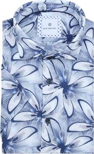 Blue Industry Cotton linnen overhemd korte mouw