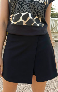 The Musthaves Scuba Skort Safari Zwart