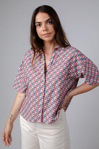 Brava Fabrics Damen vegan Bluse Tiles Cropped Pink