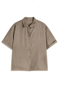 Ecoalf Damen vegan Bluse Melania Meerjungfrau Grün/Braun