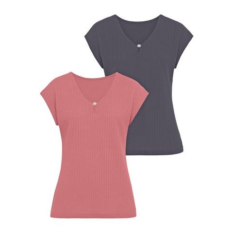 Lascana T-shirt (set, 2-delig)