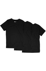 Dedicated Herren vegan Multipack 3er-Pack T-Shirts Stockholm Base Schwarz