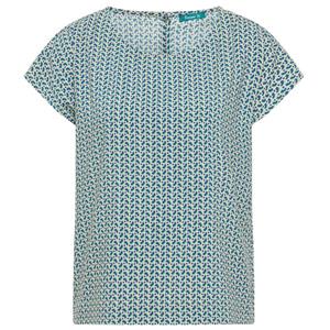 Tranquillo Blusentop tranquillo Bio-Damen-Kurzarm-Bluse mit Knopfleiste