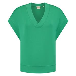 Scotch & Soda 177273 300 scotch&soda v-neck sleeveless modal sweatshirt dark green