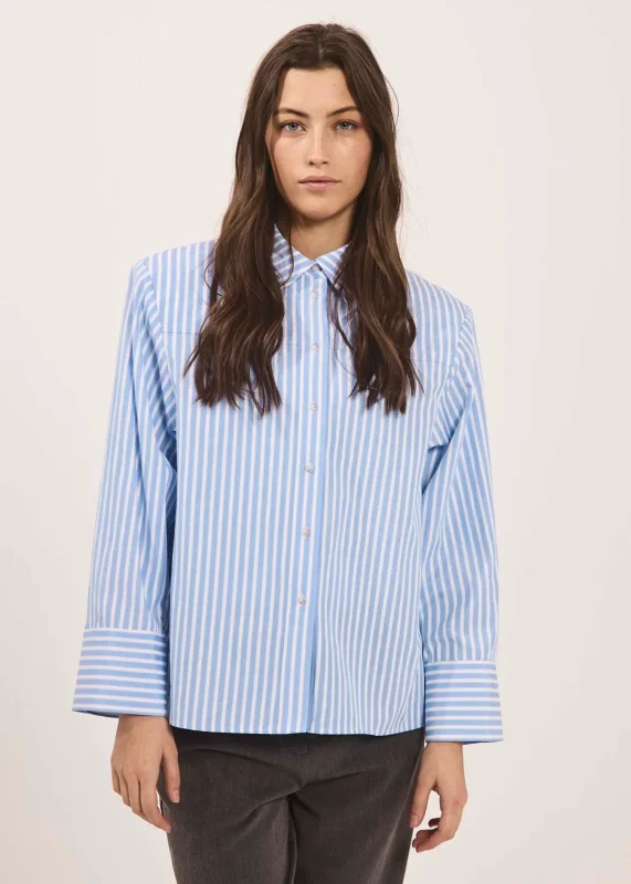 Norr Mari blouse blue stripe -