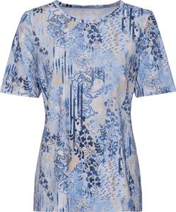 Your Look... for less! Dames Shirt met ronde hals hemelsblauw-nachtblauw bedrukt Maat