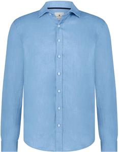 State Of Art Overhemd Linnen Blauw
