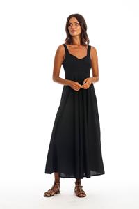 RAVENS VIEW IBIZA Damen vegan Kleid Madonna Schwarz