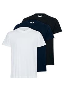 MELA Herren vegan T-Shirt Avan 3er-Pack Weiß/Navy/Schwarz