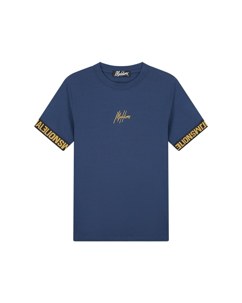 Malelions Men Venetian T-Shirt - Navy/Gold