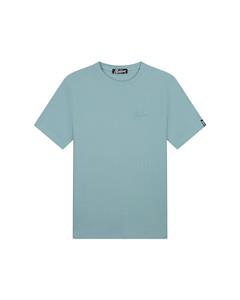 Malelions Men Signature Waffle T-Shirt - Light Blue