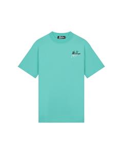 Malelions Men Split T-Shirt - Turquoise/Black