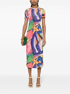 Stella Jean Maxi-jurk met abstracte print - Paars