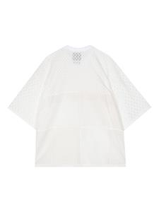 Yoshiokubo T-shirt met vlakken van kant - Wit