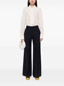 Victoria Beckham ruffle-detail silk blouse - Beige