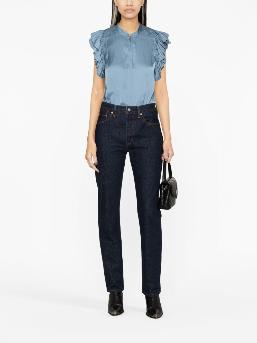 Zadig&Voltaire ruffled-sleeve blouse - Blauw