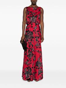 Emilia Wickstead Nefeli maxi-jurk met bloemenprint - Rood