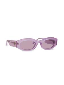 Linda Farrow x The Attico Berta zonnebril met ovalen montuur - Paars