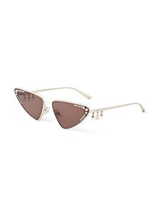Jimmy Choo Eyewear Kristal zonnebril met geometrisch montuur - Goud