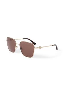 Jimmy Choo Eyewear Pua zonnebril met vierkant montuur - Goud